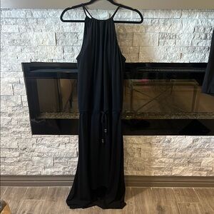 Althleta Black Halter Maxi high-low Dress with tie-back size Medium